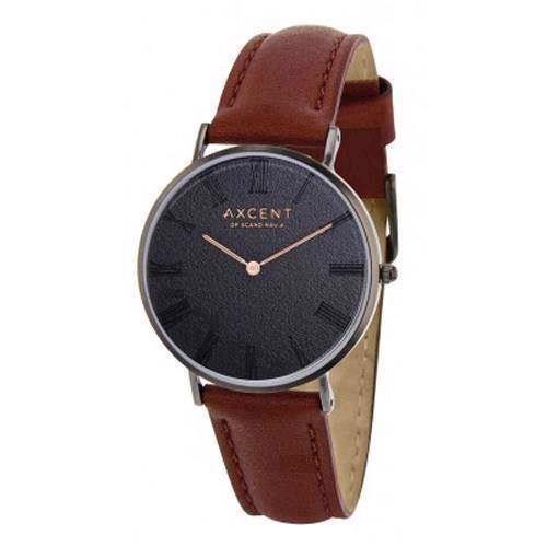 Image of Axcent of Scandinavia Career blank IP sort rustfri stål Quartz Unisex ur, model IX5710B-02